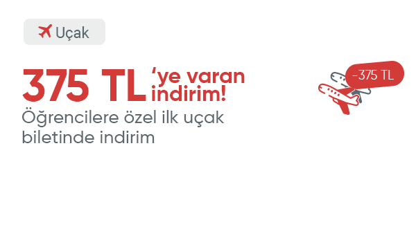 Obilet Mobil Uygulamadan İlk Kez Uçak Bileti Alacak Öğrencilere Özel 375 TL'ye Varan indirim!