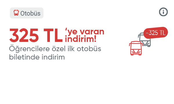 Obilet Mobil Uygulamadan İlk Kez Otobüs Bileti Alacak Öğrencilere Özel 325 TL'ye Varan indirim!