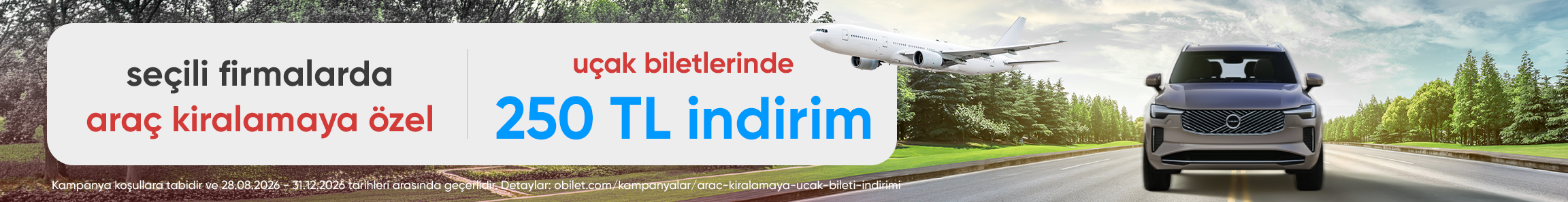 Seçili Firmalardan Araç Kiralayanlara Uçak Biletinde İndirim!