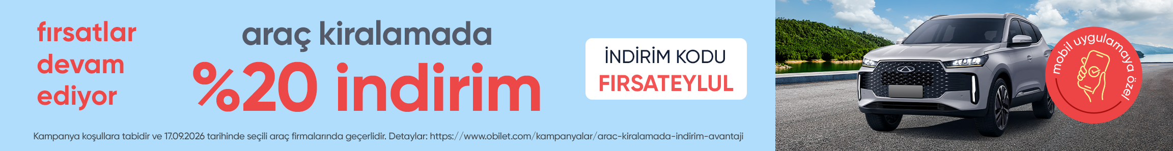 Araç Kiralamada Sadece Ayın 17’sine Özel Fırsat!