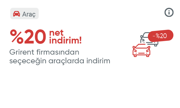 Grirent Firmasının Ankara YHT Ofisinden Seçeceğiniz Araçlarda %20 İndirim Kodu