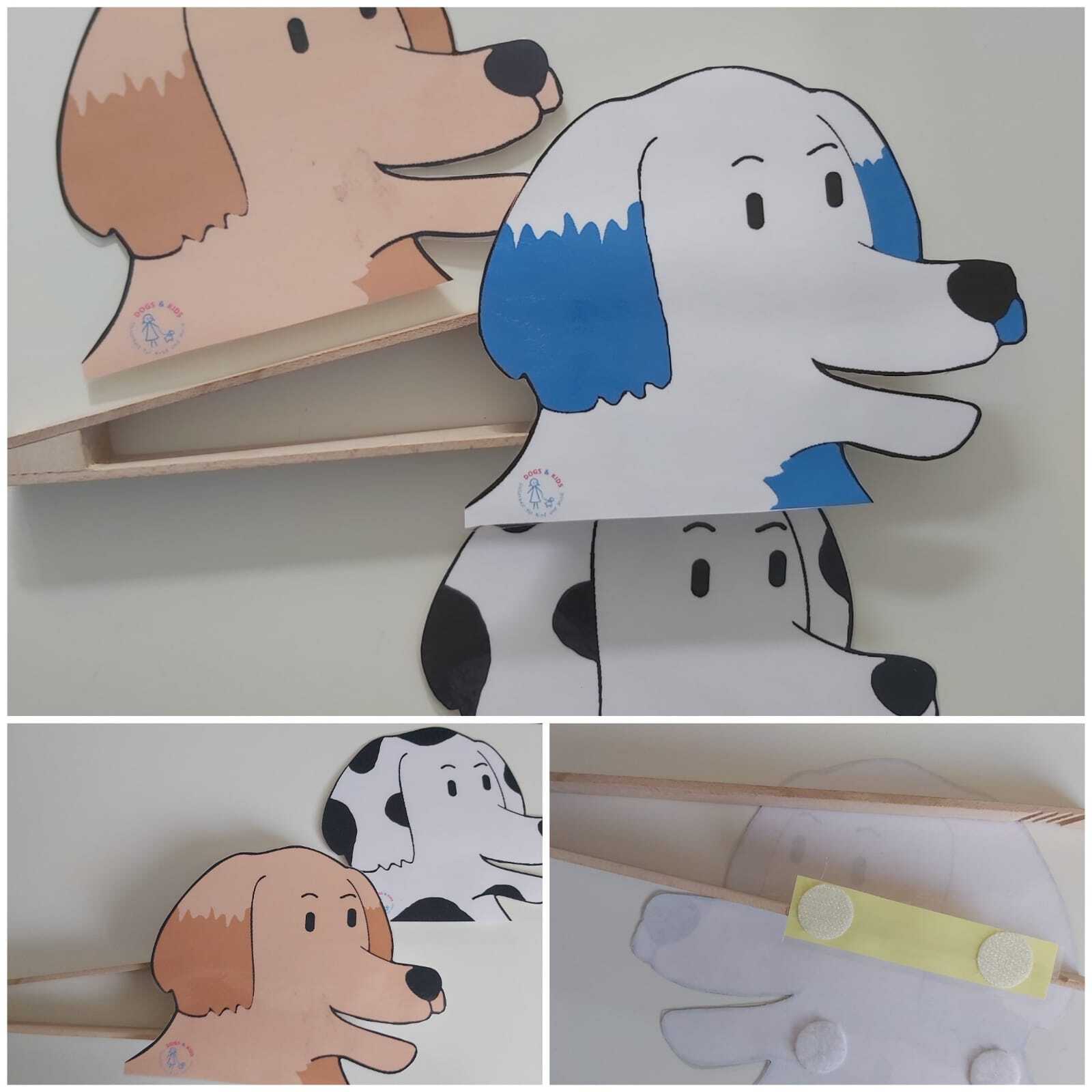 Bastelvorlage: Hundekopf-Futterzange Set II – Unterrichtsmaterial im