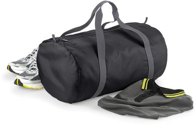 One Size Black//Fuchsia Bagbase Mini Barrel Bag