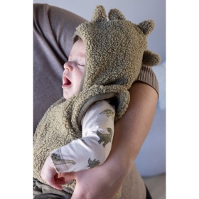 Bouclé Steppweste mit Kapuze - Rawrsome