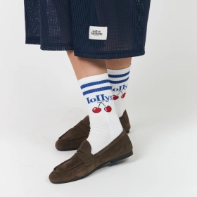 Statement-Socken mit Kirschen