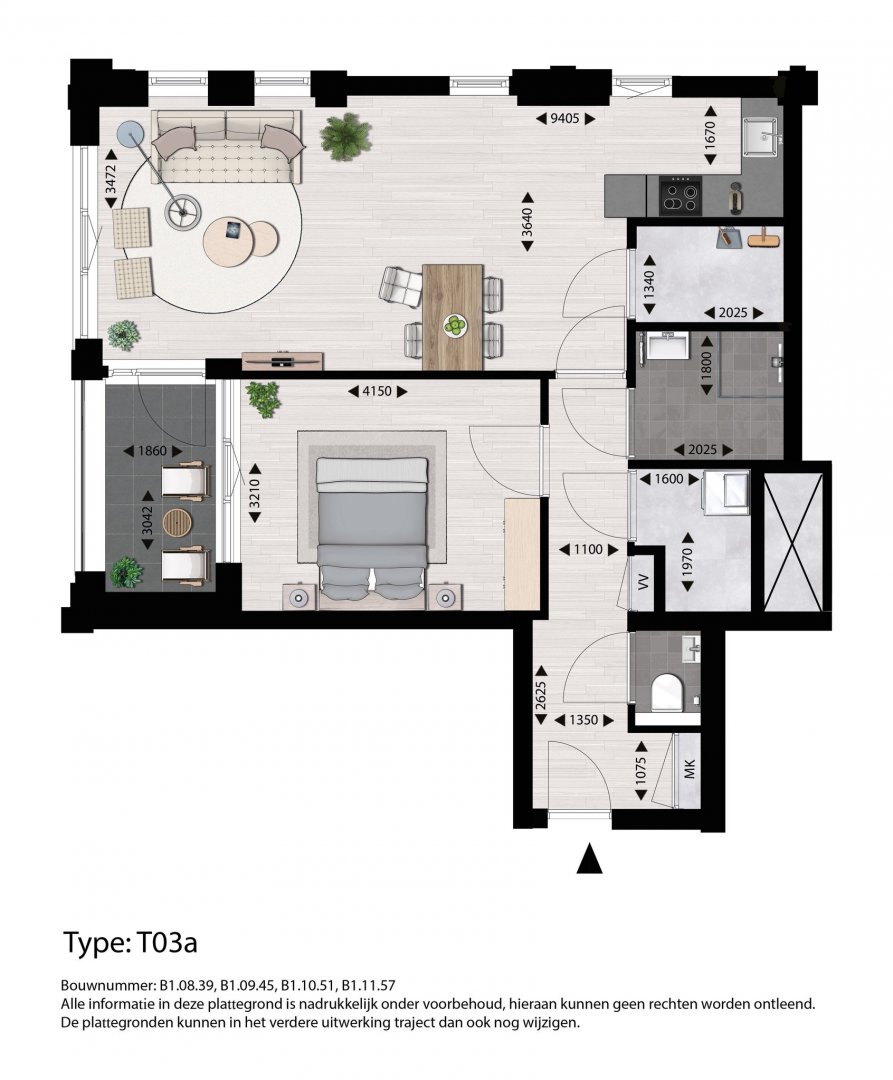Woningtype 2-kamer appartement Woningtype 2-kamer appartement