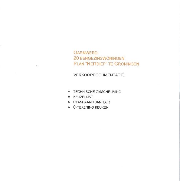 Verkoopdocumentatie met Meerwerkopties Garnwerd Verkoopdocumentatie met Meerwerkopties Garnwerd