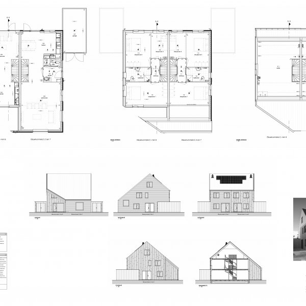 Bouwtekening halfvrijstaande woning Bouwtekening halfvrijstaande woning