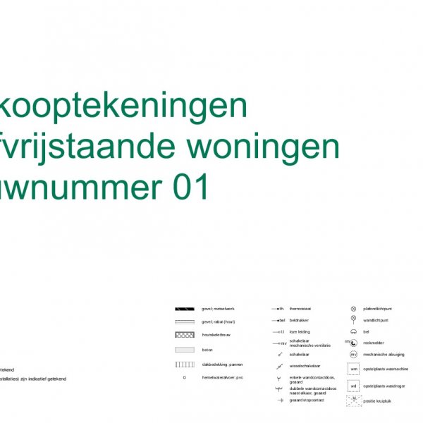Verkooptekeningen halfvrijstaand Verkooptekeningen halfvrijstaand