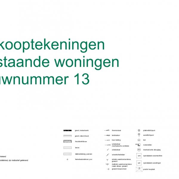 Verkooptekeningen vrijstaand Verkooptekeningen vrijstaand