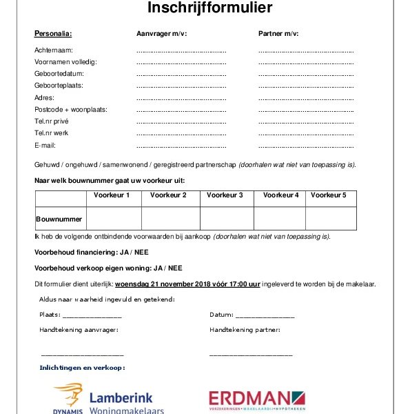 Inschrijfformulier Heldenhof Inschrijfformulier Heldenhof