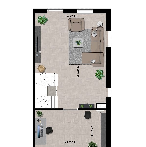 Plattegrond 1e verdieping type B Plattegrond 1e verdieping type B