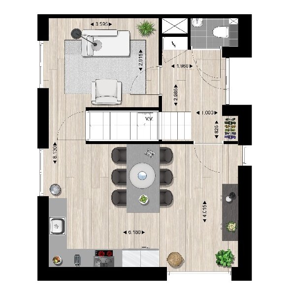 Plattegrond woningtype B1 begane grond Plattegrond woningtype B1 begane grond