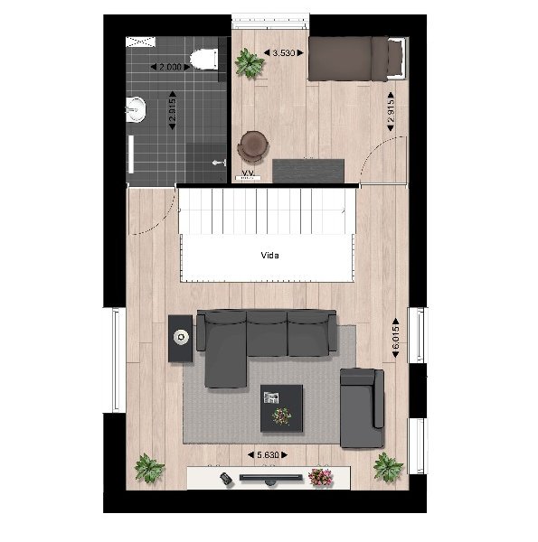Plattegrond woningtype b2 1e verdieping Plattegrond woningtype b2 1e verdieping