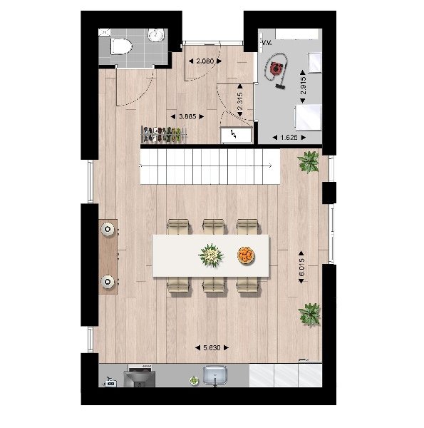 Plattegrond woningtype b2 begane grond Plattegrond woningtype b2 begane grond