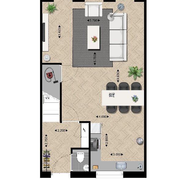 Plattegrond woningtype C begane grond Plattegrond woningtype C begane grond