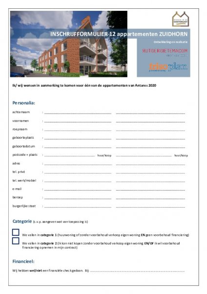 Inschrijfformulier 12 appartementen Zuidhorn Antares 20201575028334 1575028337.pdf Inschrijfformulier 12 appartementen Zuidhorn Antares 20201575028334 1575028337.pdf