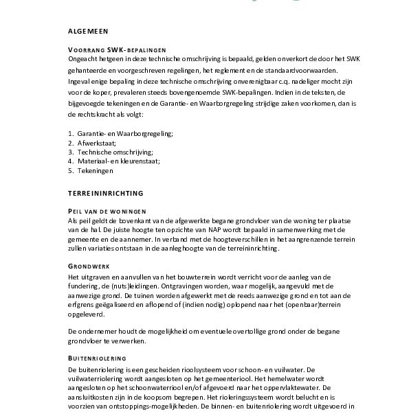 Technische omschrijving Technische omschrijving