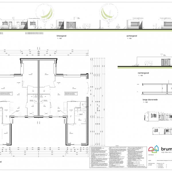 Technische tekening Patiowoning, bouwnummer 10 en 11 Technische tekening Patiowoning, bouwnummer 10 en 11