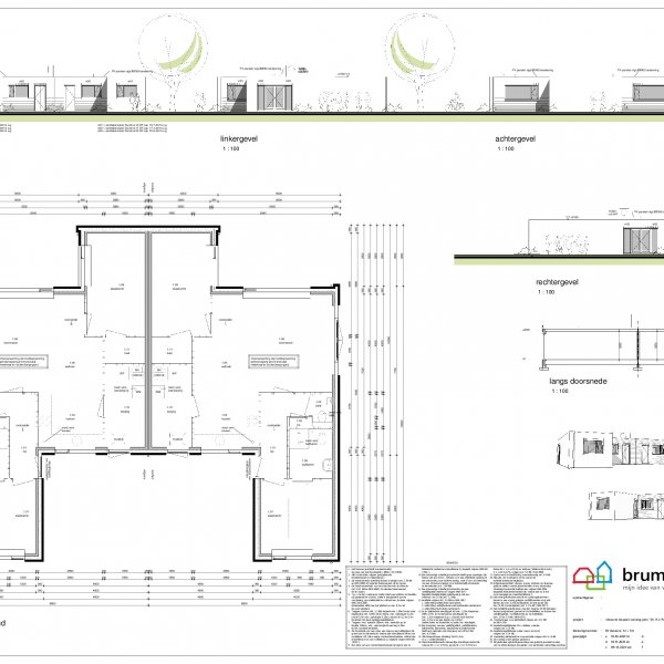 Technische tekening Patiowoning, bouwnummer 12 en 13 Technische tekening Patiowoning, bouwnummer 12 en 13