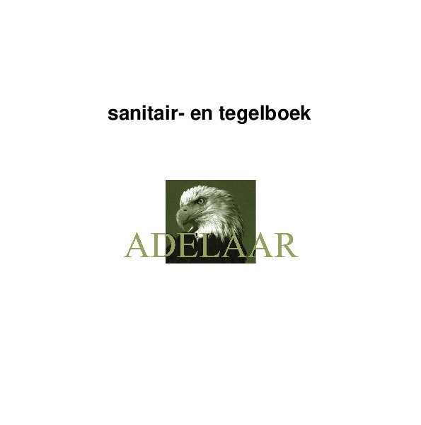 Sanitair- en tegelboek Sanitair- en tegelboek