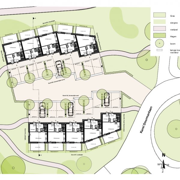 Situatietekening Parkwoningen Slotgraven Situatietekening Parkwoningen Slotgraven