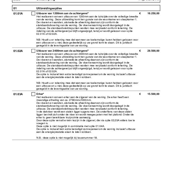 Merwerklijst type A Levensloopbestendig Merwerklijst type A Levensloopbestendig