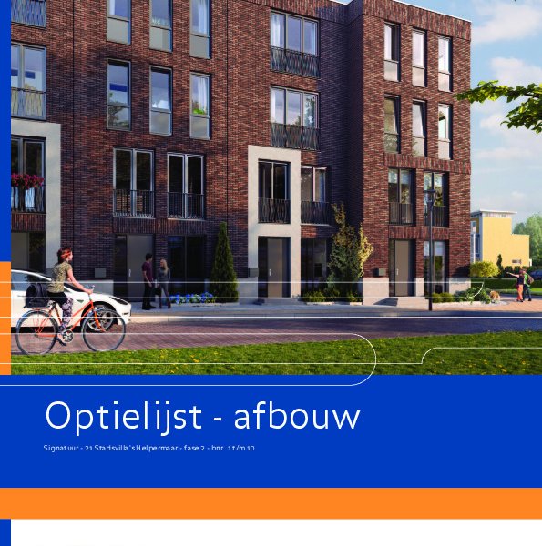 Optielijst afbouw Optielijst afbouw