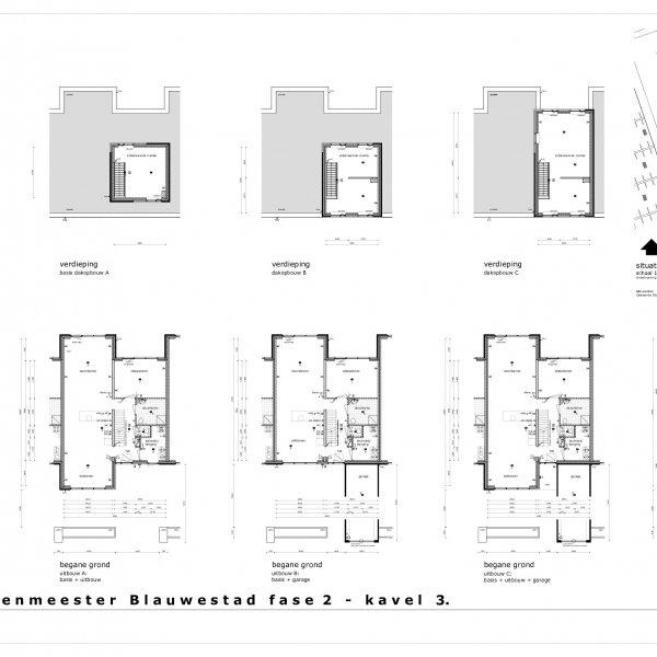 Plattegronden kavel 3 Plattegronden kavel 3