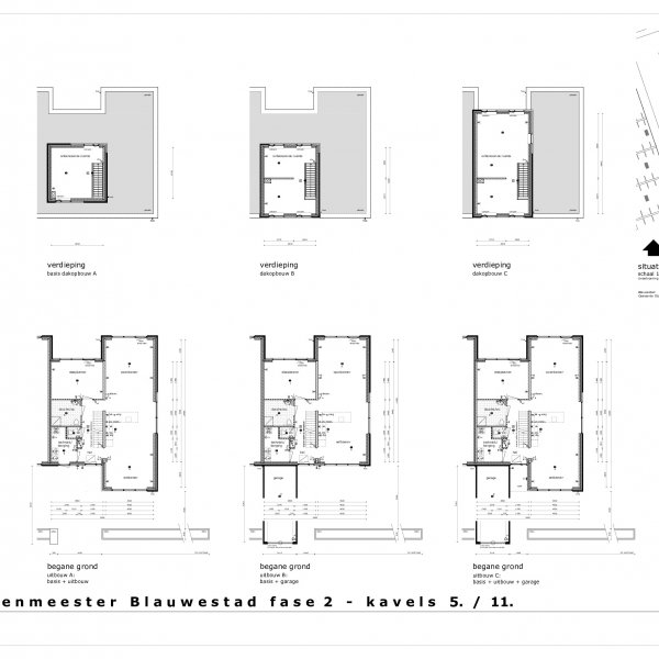 Plattegronden kavel 5 & kavel 11 Plattegronden kavel 5 & kavel 11