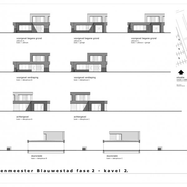 Plattegrond gevels kavel 2 Plattegrond gevels kavel 2