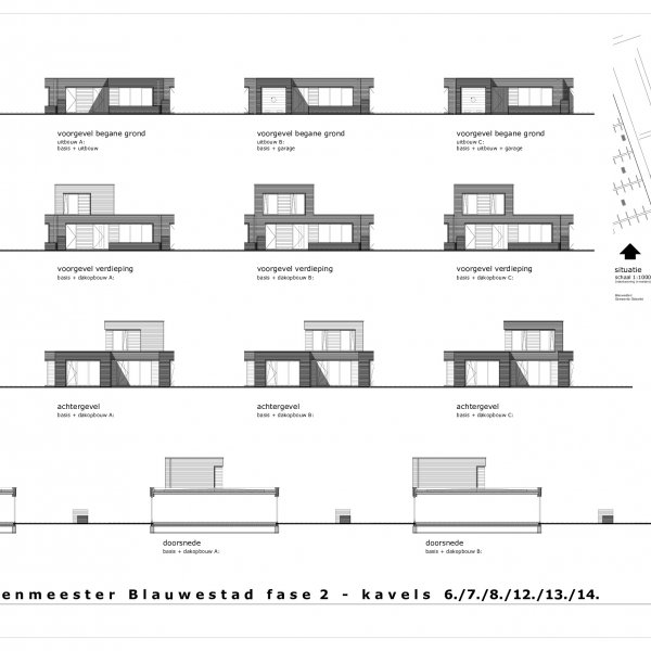 Gevels kavel 6, 7, 8, 12, 13 & kavel 14 Gevels kavel 6, 7, 8, 12, 13 & kavel 14