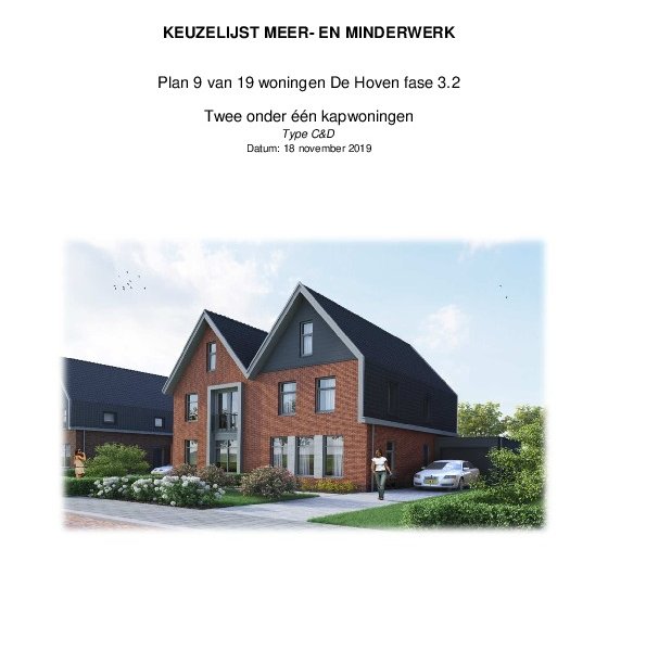 Meer-/minderwerklijst halfvrijstaand fase 3-II Meer-/minderwerklijst halfvrijstaand fase 3-II