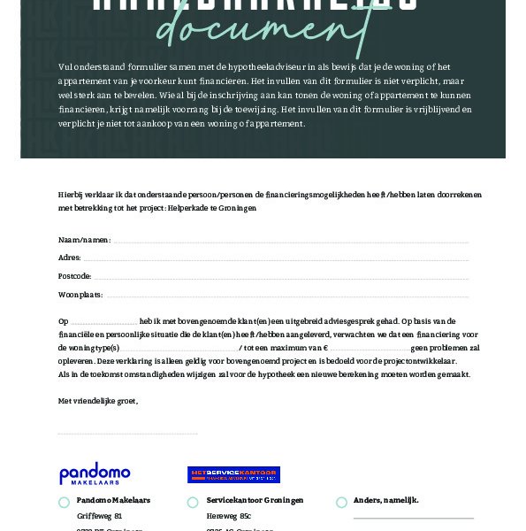 Haalbaarheidsdocument Haalbaarheidsdocument