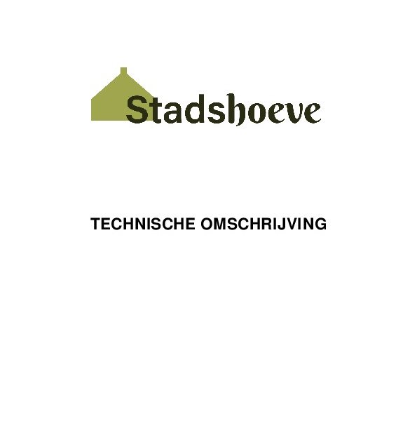 Technische omschrijving Technische omschrijving