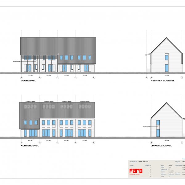 Tekeningen bouwnrs 22-25 Tekeningen bouwnrs 22-25