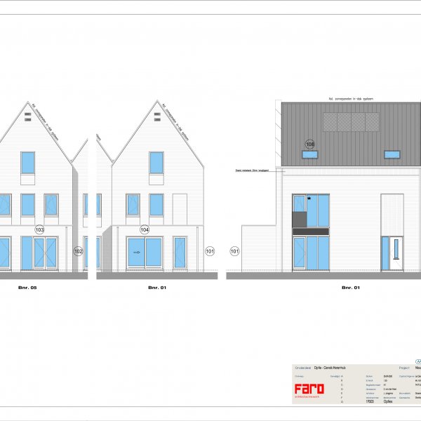 Tekening meerwerkopties Herenhuizen Tekening meerwerkopties Herenhuizen