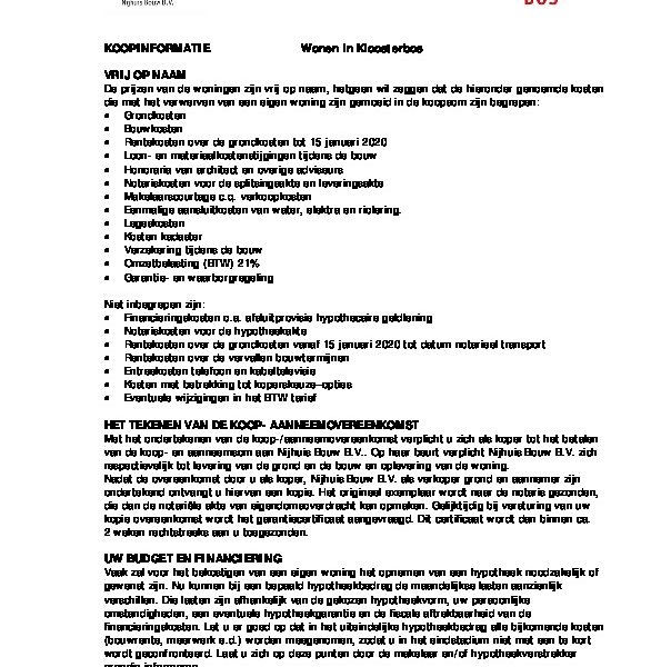 Koopinformatie Koopinformatie