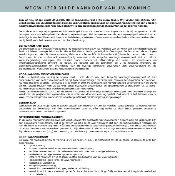 Brochure - Prijslijst - Haalbaarheidscheck - Wegwijs bij aankoop Brochure - Prijslijst - Haalbaarheidscheck - Wegwijs bij aankoop