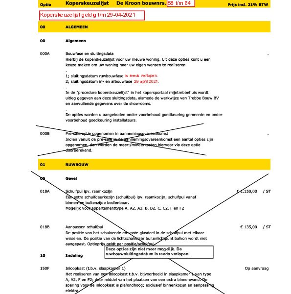 Koperskeuzelijst bnr. 58-64 Koperskeuzelijst bnr. 58-64