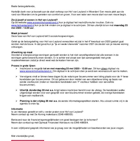 Proces bij verkoop Proces bij verkoop