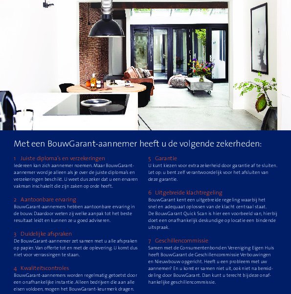 Flyer de Zekerheid van BouwGarant Flyer de Zekerheid van BouwGarant