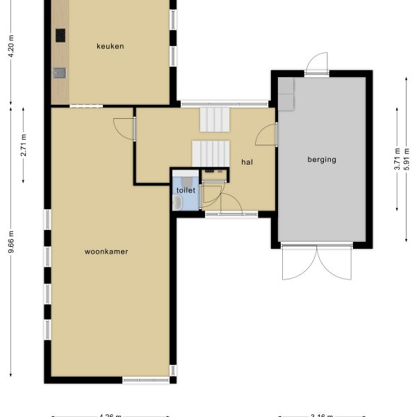 Plattegrond begane grond bouwnummer 2 Plattegrond begane grond bouwnummer 2