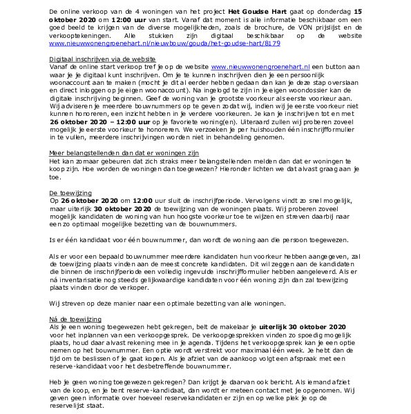 Verkoopprocedure Het Goudse Hart Verkoopprocedure Het Goudse Hart