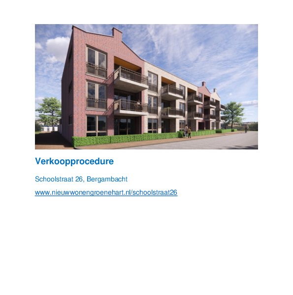 Verkoopprocedure Schoolstraat 26 Verkoopprocedure Schoolstraat 26