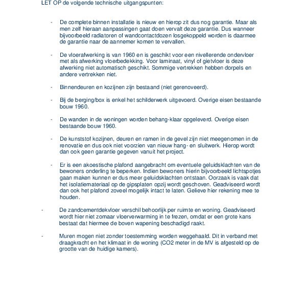 Technische uitgangspunten Technische uitgangspunten