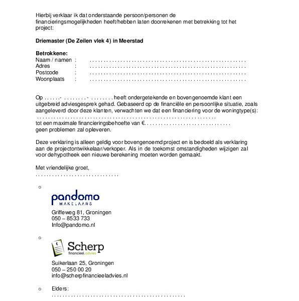 Haalbaarheidscheck Haalbaarheidscheck