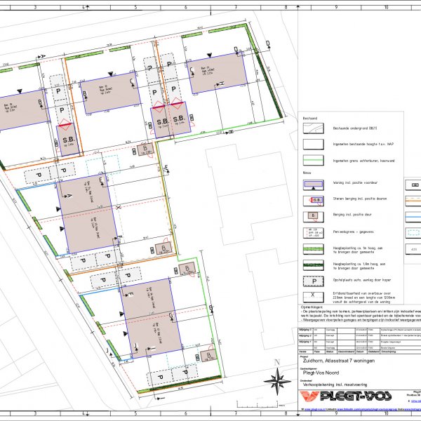 Situatietekening met maatvoering Situatietekening met maatvoering
