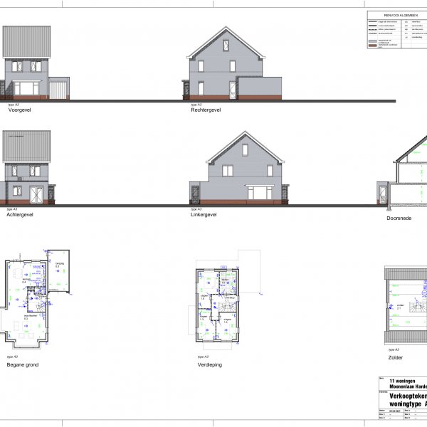 Verkooptekening woningtype A3 vrijstaand Verkooptekening woningtype A3 vrijstaand
