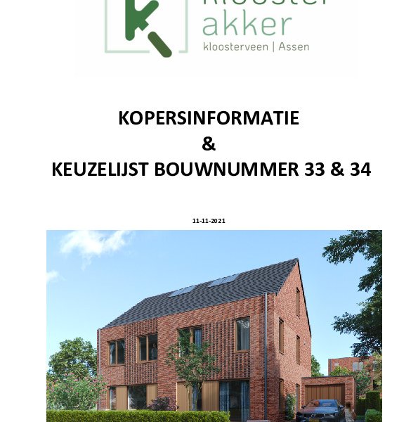 Keuzelijst 33 en 34 Keuzelijst 33 en 34